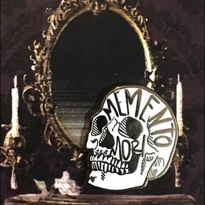 Memento Mori enamel pin